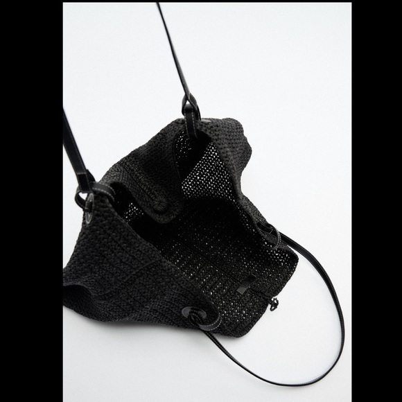 ❗️Last❗️Zara Black Woven Shopper Bag - Picture 5 of 8